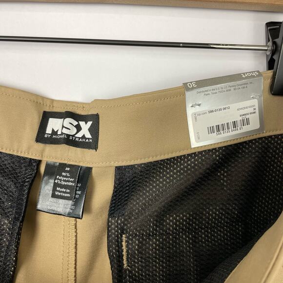 MSX by Michael Strahan | NWT Tan Khaki Performance Chino Shorts - Picture 8 of 10